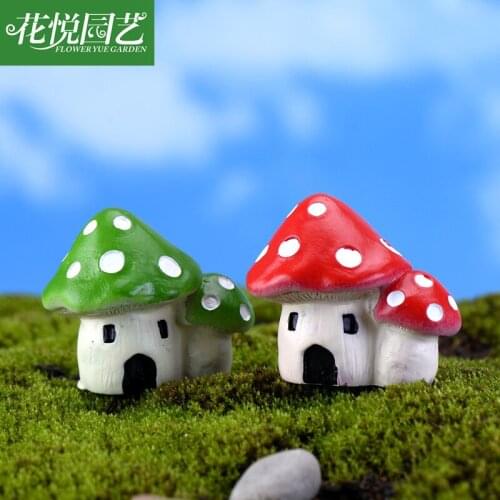 Vintage Mushroom Houses Miniature Fairy Garden Home Houses Decoration Mini Craft Micro Landscaping Decor DIY Accessories
