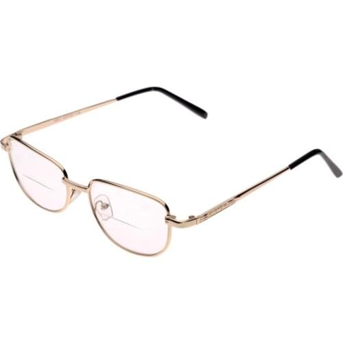 Vintage Gold Metal Reading Bifocal Glasses Full Rim Readers man women +100 +150 +2 +250 +3