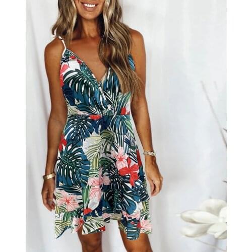2021 Vintage Floral Summer Strapless Dress Women Sexy Sleeveless Casual Sundress Backless Light Beach Mini Dresses New Fashion