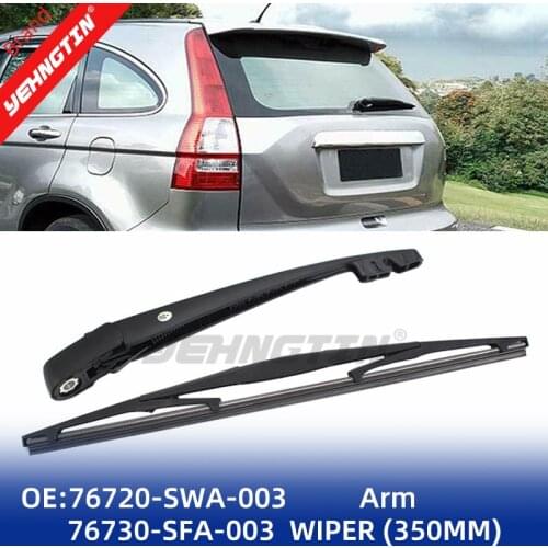 2PCS 76720-SWA-003 76730-SFA-003 Rear WindShield Wiper Arm and Blade (350MM) For HONDA CRV 2007-2011