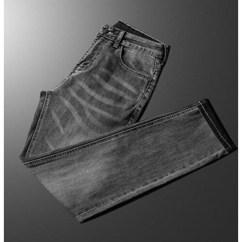 2021 Casual Elastic Denim Trousers Male Brand Jeans Mens Jeans High Quality Business Slim Fit Jeans
