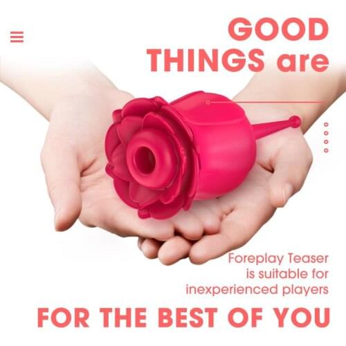 2in1 Rose Sucking Vibrator Erotic Nipple Oral Sucker Clitoris Stimulation Powerful Vibrators Sex Toys For Women Small Adult Toys