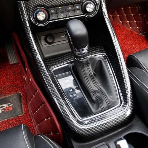 ABS Carbon Fibre For MG ZS 2018 2019 Car Styling Car gear shift knob frame panel Decoration Cover Trim accessories 1pcs