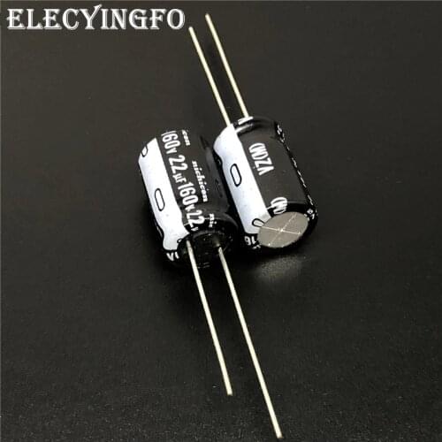 10Pcs/100pcs 22uF 160V NICHICON VZ Series 10x16mm Wide Temperature Range 160V22uF Aluminum Electrolytic Capacitor