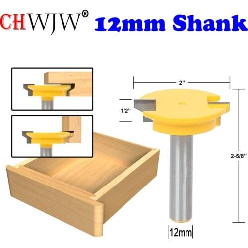 CHWJW 1PC 12mm Shank Straight Rail & Stile Router Bit Woodworking Chisel Cutter Tool for Woodworking Tools