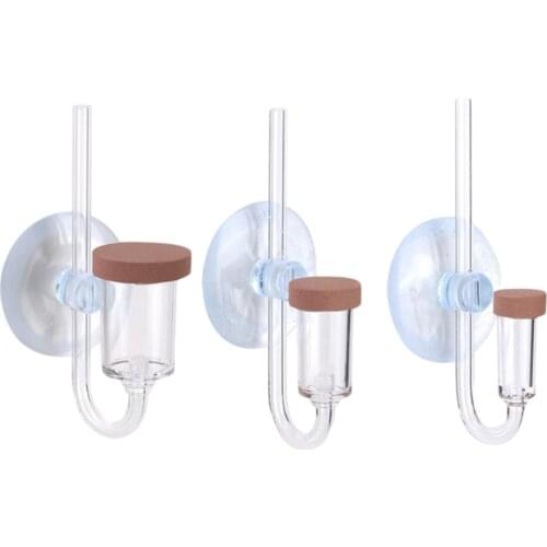 CO2 Acrylic Diffuser Acrylic Aquarium U-Tubes Suckers CO2 Diffuses Practical Transparent Equipment Tool Fish Tank Live Plant Use
