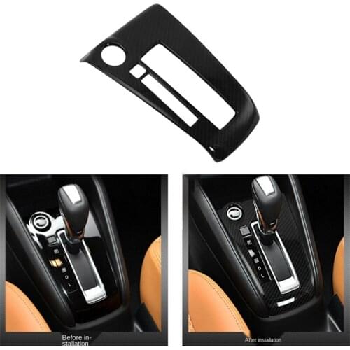 For Nissan Kicks 2017-2020 Carbon Fiber Gear Shift Box Cover Trim Sticker Decoration Frame Interior Accessories