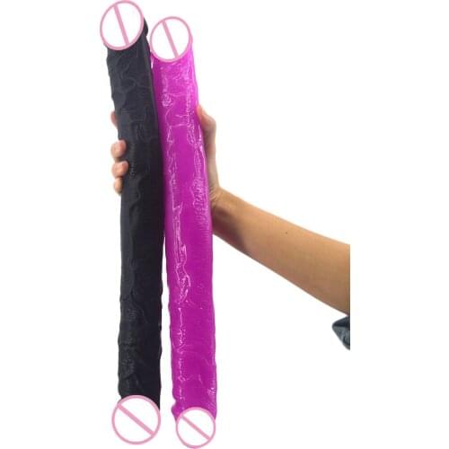 FAAK 46*4.3cm Double head Dildo For Women Masturbators Insert Vagina Big Anal Dildo Butt Plug Anal sex toys Erotic sex shop