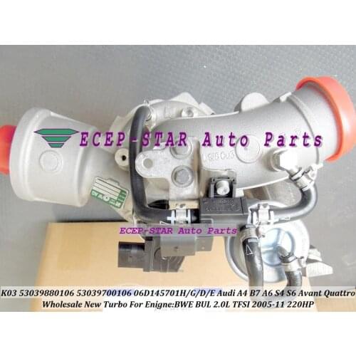 K03 0106 087 53039880106 53039880087 53039700087 06D145701B 06D145701D 06D145701H Turbo For AUDI A4 A6 BGB BPJ 2.0L TFSI 220HP