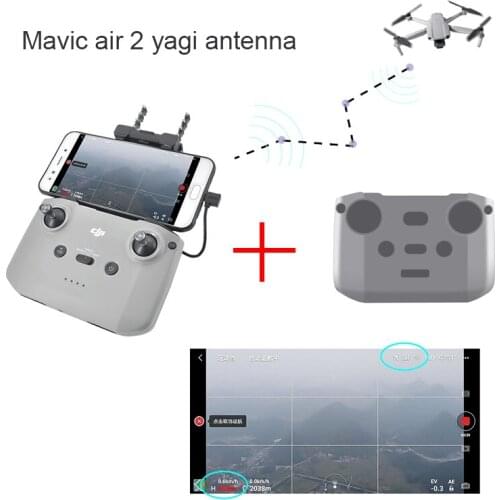 Mavic air 2 2.4G 5.8G Controller Signal Booster Antenna Range Extender 2.5-3.5Km For DJI mini 2 Yagi-Uda controller cover