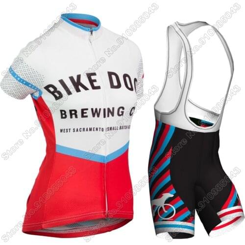 Suit Women Bike Dog Cycling Jersey Set Summer Cycling Clothing Road Bike Shirts Bicycle Bib Shorts MTB Maillot Ropa