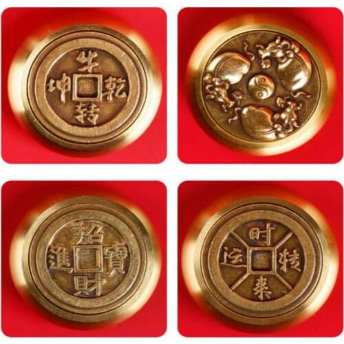 Brass Paperweights Small Round Paperweight Stress Reliever Painting Calligraphy Paper Pressing Prop Portable Paper Weights