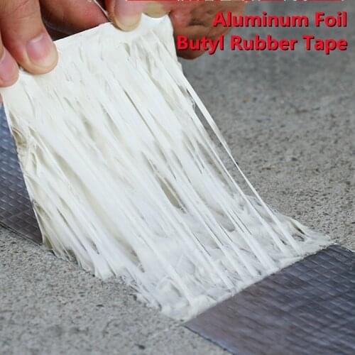 1/2/5M Aluminum Foil Butyl Rubber Tape Stop Leak Stick Waterproof Super Nano Adhesive Tape for Home Roof Hose Repair Flex Tape