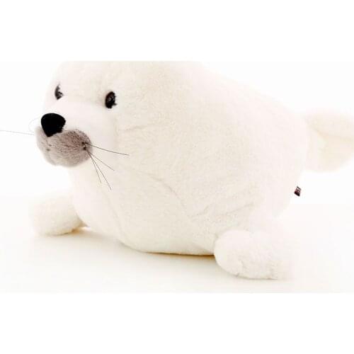 Dorimytrader lovely soft animal white sea lion plush doll stuffed soft cartoon sea seal toy pillow baby gift decoration 55cm