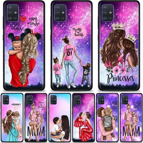 Fashion girl Super Mom Boy Phone Case For Samsung Galaxy A51 A71 5G A21s A11 A31 A41 A91 A72 A12 A02s Soft Silicon coque Bumper