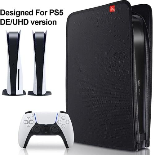 Soft Sleeve Protection Case Dust Cover for PS5 Console Playstation 5 Digital Edition / UHD Neat Lining Hollow Design Waterproof