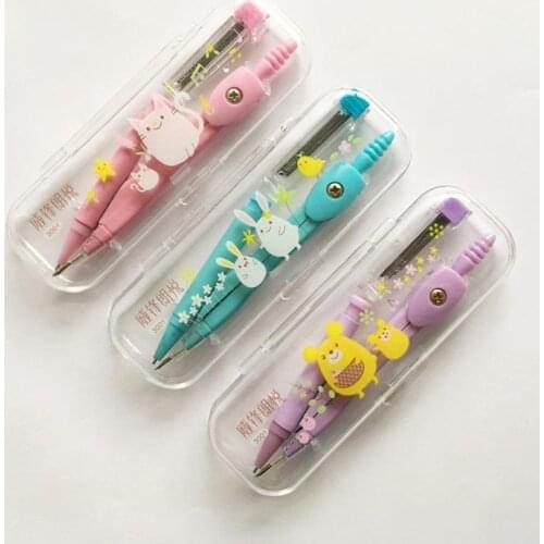 School compass Cute girl stationery student drawing compasso brujula geometry set circulos de madera math set drafting tools