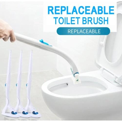 Disposable Toilet Brush Cleaning Brush Set Replaceable Head Cleaning Tool Bathroom Toilet Brush Set USA
