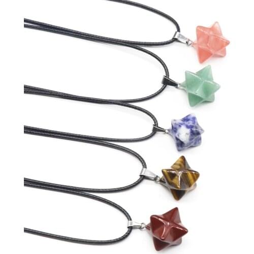 Natural Crystal Pendant Necklace Mens and Womens Jewelry Melkabarring Pendant DIY sweater chain bracelet accessories