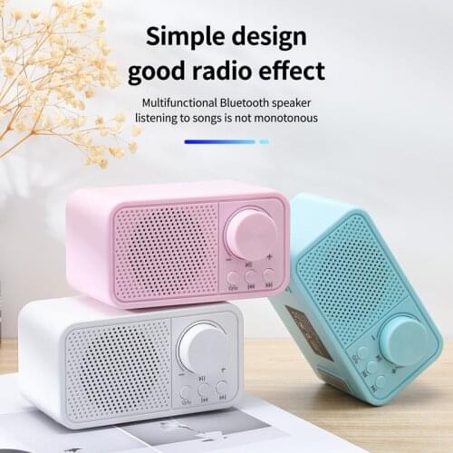 Portable Mini FM Radio Receiver Speaker MP3 Player Support TF Card USB T19 Bluetooth 5.0 Waterproof Large Capacity battery