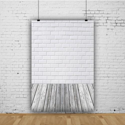 Simple White Simulation Tiles and Wood Panels Vinyl Photography Portrait Shot Decor Photocall Backdrop for Photo Studio Props