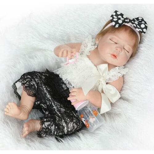 23 Inch Girl Toys Realistic Baby Doll Reborn Girls Dolls Baby Full Silicone Vinyl Newborn Babies Kids Birthday Christmas Gift