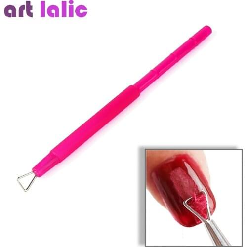 Nail Art Gel Remover Planer Rose Red Fake Nail Taking Tool UV Polish Nail Planer Nail Art Steel Push Exfoliating Scrub Pusher