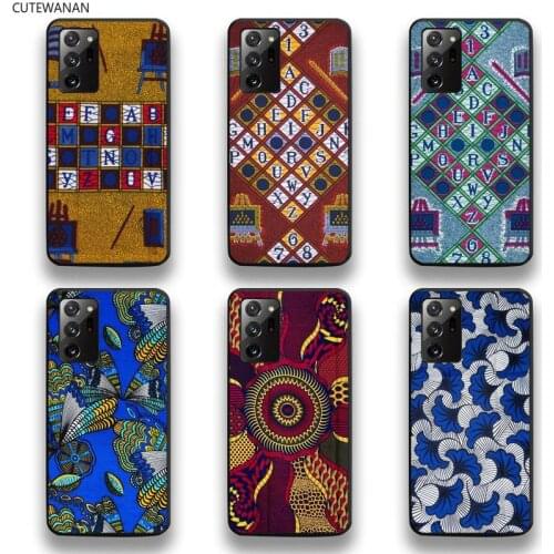 African style fabric print Phone Case For Samsung Galaxy Note20 ultra 7 8 9 10 Plus lite M51 M21 M31S J8 2018 Prime