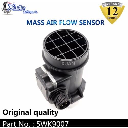 XUAN MAF MASS AIR FLOW METER SENSOR 5WK9007 5WK9007Z For BMW E34 E39 520i E36 320i 1995-2004 13621730033 7516035 8ET009142091
