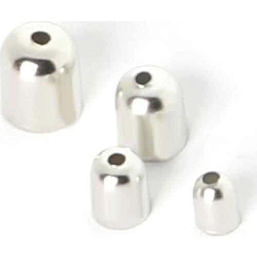 4 5 6 7 8 mm Leather Bracelet Buckle Finding End Tip Tassel Caps Cord Crimp End Beads Caps For DIY Jewelry Making