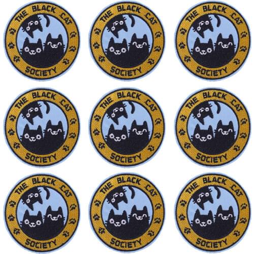 Pulaqi 10PCS Animal Patch Cat Wholesale Patches Iron On Patches For Clothing Letters Stripe Wholesale Dropship Custom Patch
