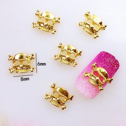 10pcs/bag Retail Japan New 3D Nail Art Deco Metal Alloy Fancy Pirates Style Nail Accessories DIY Charm Nail Tools