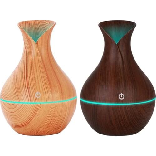 130ML Air humidifier usb aroma diffuser mini wood grain ultrasonic atomizer aromatherapy essential oil diffuser for office
