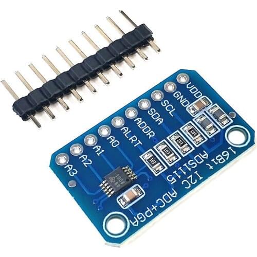 16 Bit I2C ADS1115 Module ADC 4 channel with Pro Gain Amplifier 2.0V to 5.5V for Arduino RPi