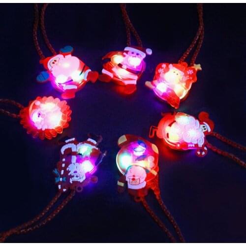 2017 Costume Leds Gafas Led 25pcs New Christmas Flash Beads Led Acrylic Necklace Luminous Cartoon Colorful Glowing Pendant Toys