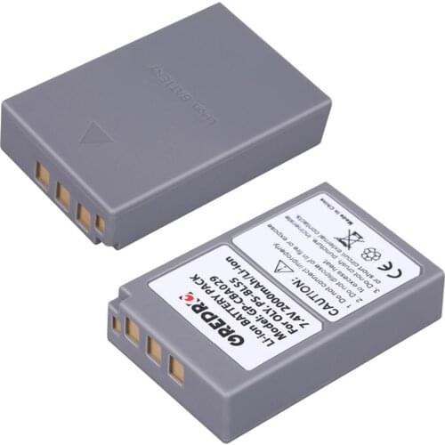 2x PS-BLS5 PS BLS5 BLS50 Battery for Olympus PEN BLS-50, OM-D II, E-PL2, E-PL5, E-PL6, E-PL7, E-PM2, Stylus1