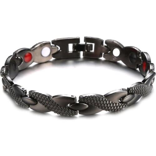4pcs Copper Dragon Pattern Healthy Germanium Magnetic Bracelet For Black Men Power Therapy Magnet Health Care Jewelry