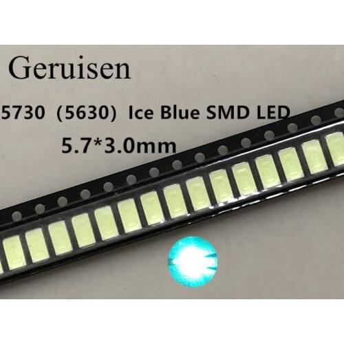 50PCS 5730 diode Ice blue SMD LED 5630 Light emitting Diode Factory direct sale PLCC-2 5730 SMD/SMT Blue led