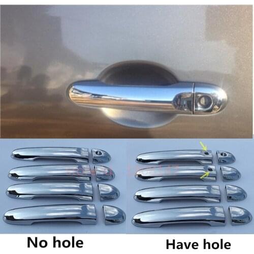 For Nissan March 2011-2017 Car Body External Stick Frame Lamp Trim ABS Chrome Door Handle Bowl Lamp Frame Armrest Handrail