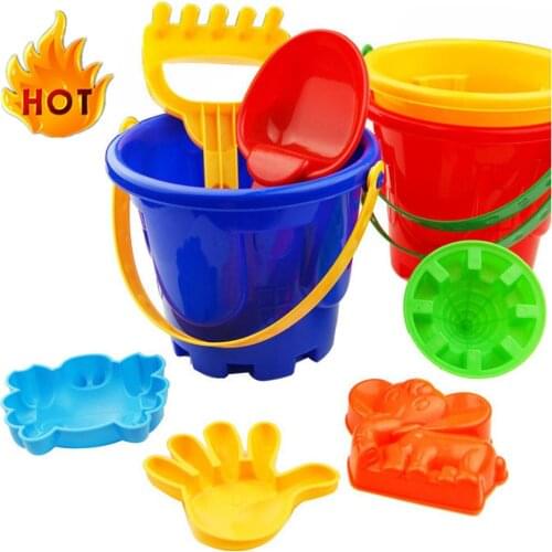 HIINST 7Pcs Sand Sandbeach Kids Beach Toys Castle Bucket Spade Shovel Rake Water Tools 2020 HOT SELL