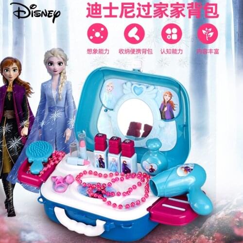 Frozen 2 elsa anna Makeup set Disney girls Cosmetic box set Handbag Suitcase Mickey Minnie Backpack