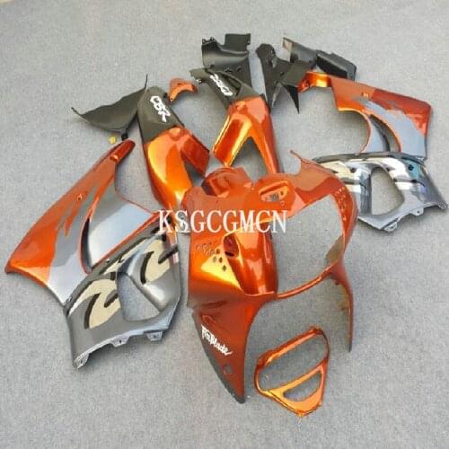 Motorcycle Fairing Kit for HONDA CBR900RR 919 98 99 CBR 900RR 1998 1999 CBR900 ABS Orange Grey Fairings set