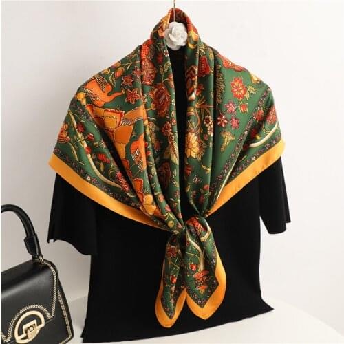 Summer Neckerchief Design Headscarf Print Shawl Headband Twill Square Scarf For Women Hair Wrap Female Foulard Hijab Bandana
