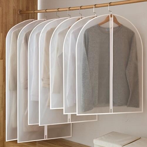 Hot Clothes Hanging Garment Dress Clothes Suit Coat Dust Cover Home Storage Bag Pouch Case Organizer Wardrobe Hanging Clothing