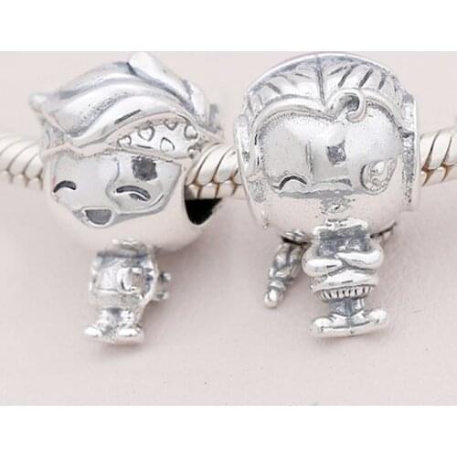 Original Skateboard Bandana Boy & Headphones Girl Teenager Beads Fit 925 Sterling Silver Bead Charm Bracelet DIY Jewelry