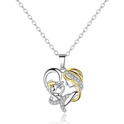 Mothers love necklace zircon Pendant necklace Hundred take Party dress accessories jewelry