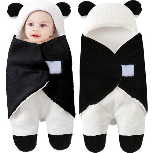 Newborn Baby Swaddle Blanket Stroller Crib Wrap Warm Fleece Sleeping Bag