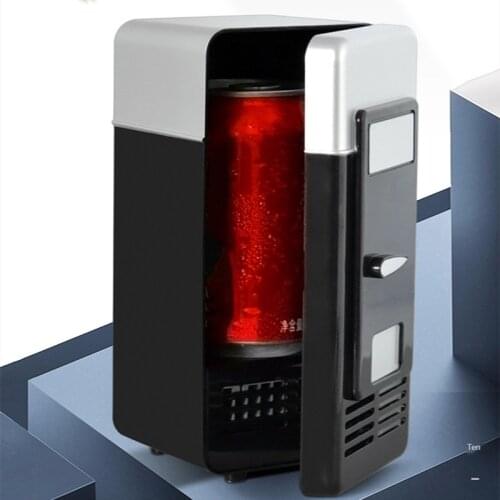 USB Port Plug-in Mode, Dual-Use Mini Refrigerator Refrigeration Cabinet for Car and Family