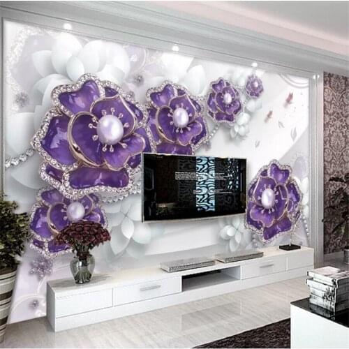 Custom wallpaper 3d photo mural high-grade exquisite papel de parede flower jewelry background wall papers home decor wallpaper