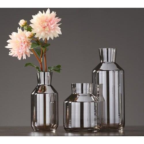 Luxury creative glass vase furnishing crafts terrarium glass containers flower vase for wedding decoration home decoration